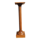 Fluted wooden column pedestal