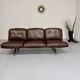 De Sede DS31 vintage leather 3-seater canapé banquette from the 1970s.