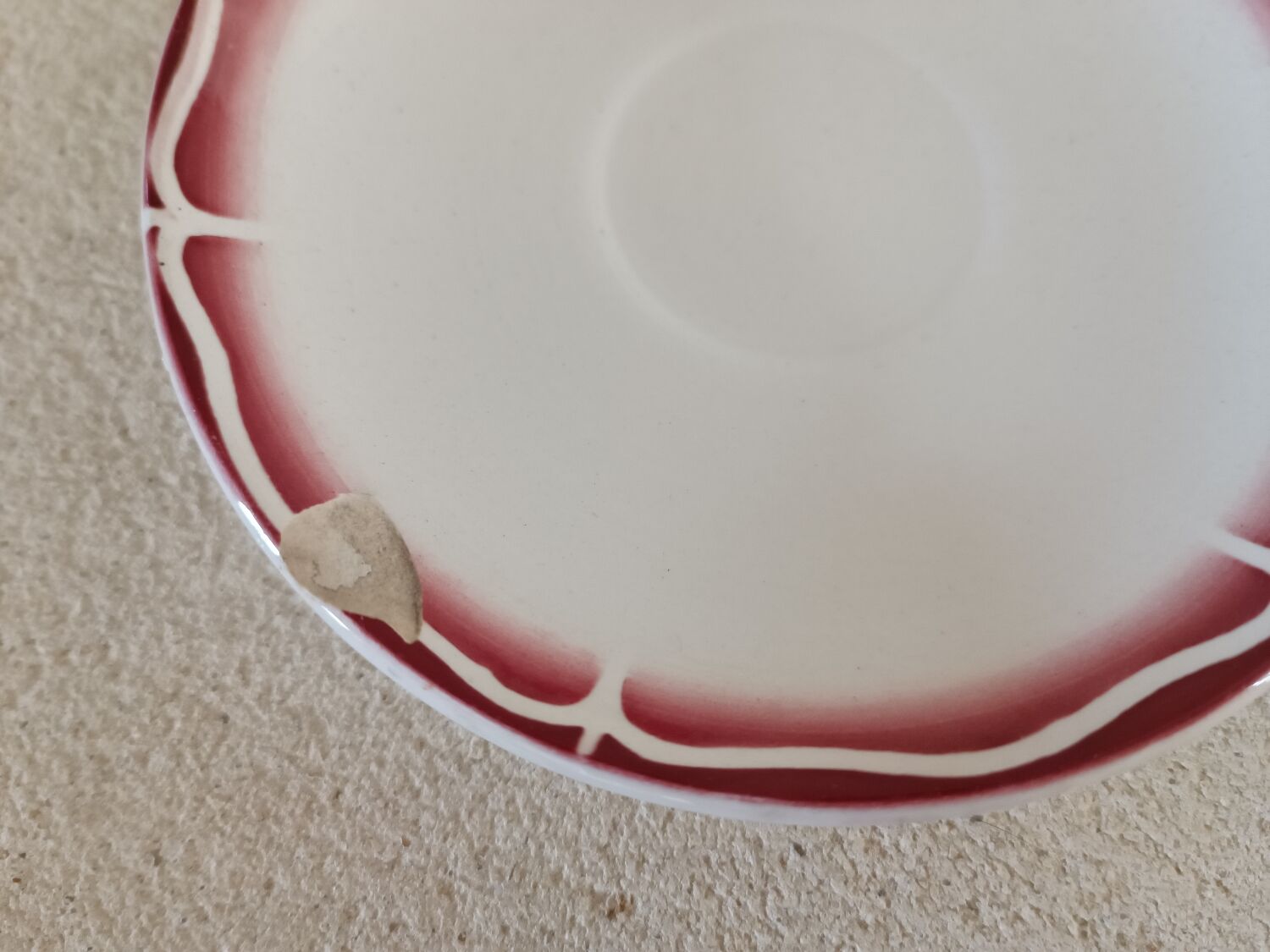 4 saucers iron earth Sarreguemines