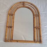 Vintage bamboo mirror