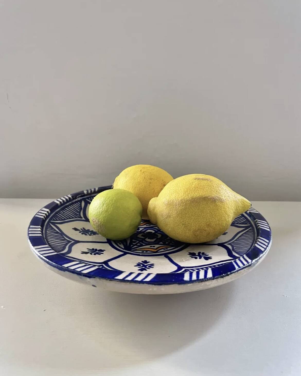 Cobalt blue Moroccan plate