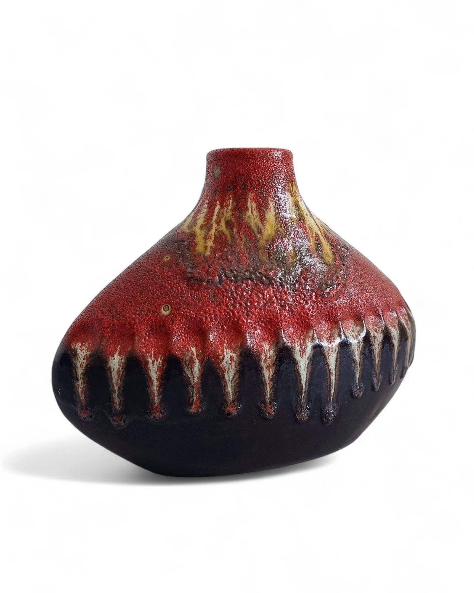 Sculptural West German Ceramic Vase by Carstens Tönnieshof, c. 1950s