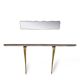 MID 20thC ITALIAN BRASS & MARBLE CONSOLE WITH MIRROR c.1950