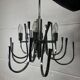 Chrome vintage chandelier / suspension with 6 light points