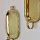 Pair of Swedish brass wall sconces from the mid-century.