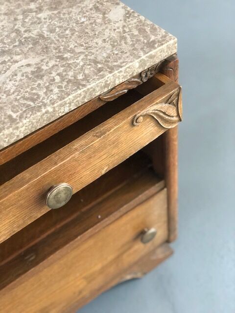 Bedside table top marble art nouveau
