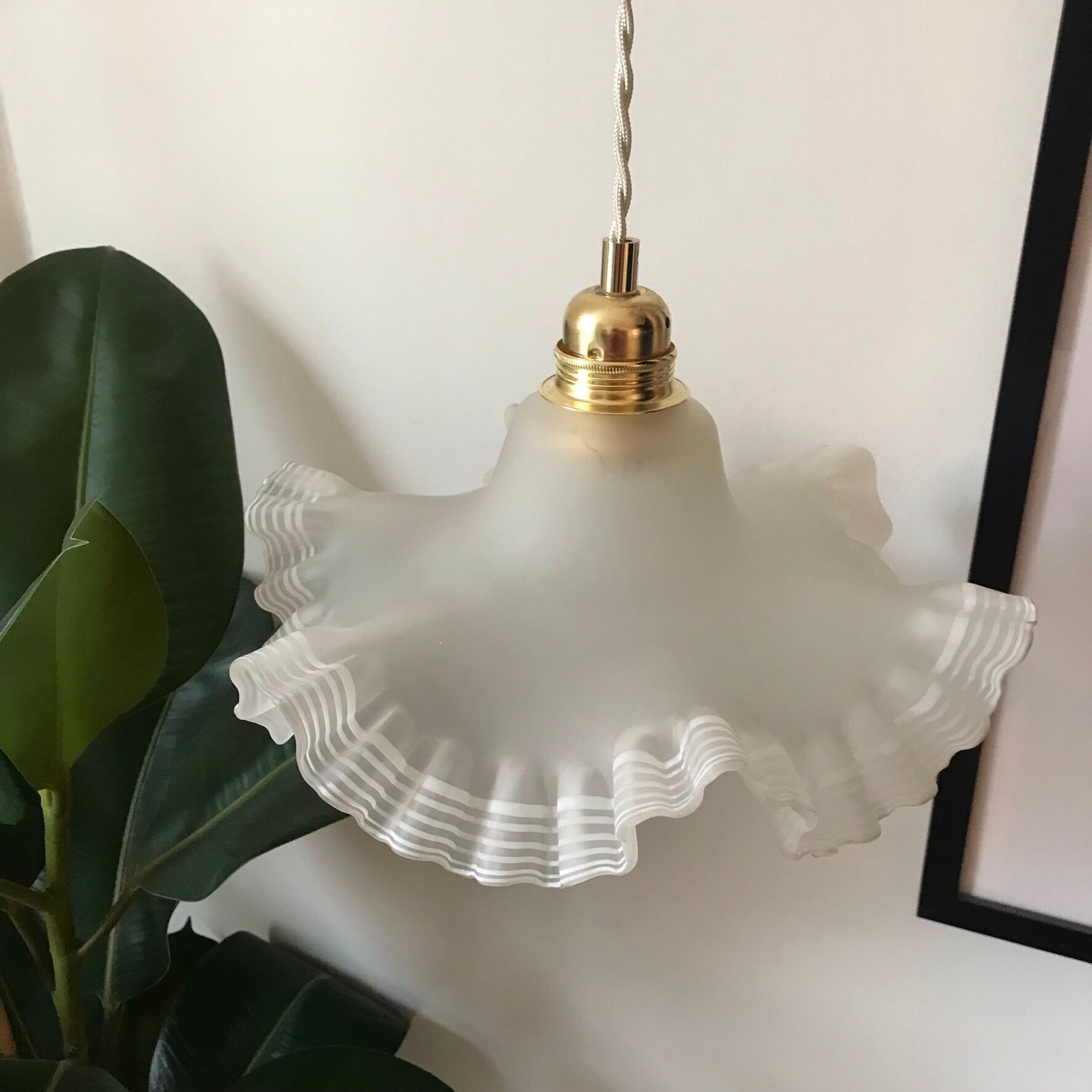 Glass suspension 50s - luminaire - chandelier