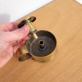 Handmade candle holder on shell casing