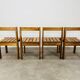 4 minimalist pine chairs Les Arcs, 1960s