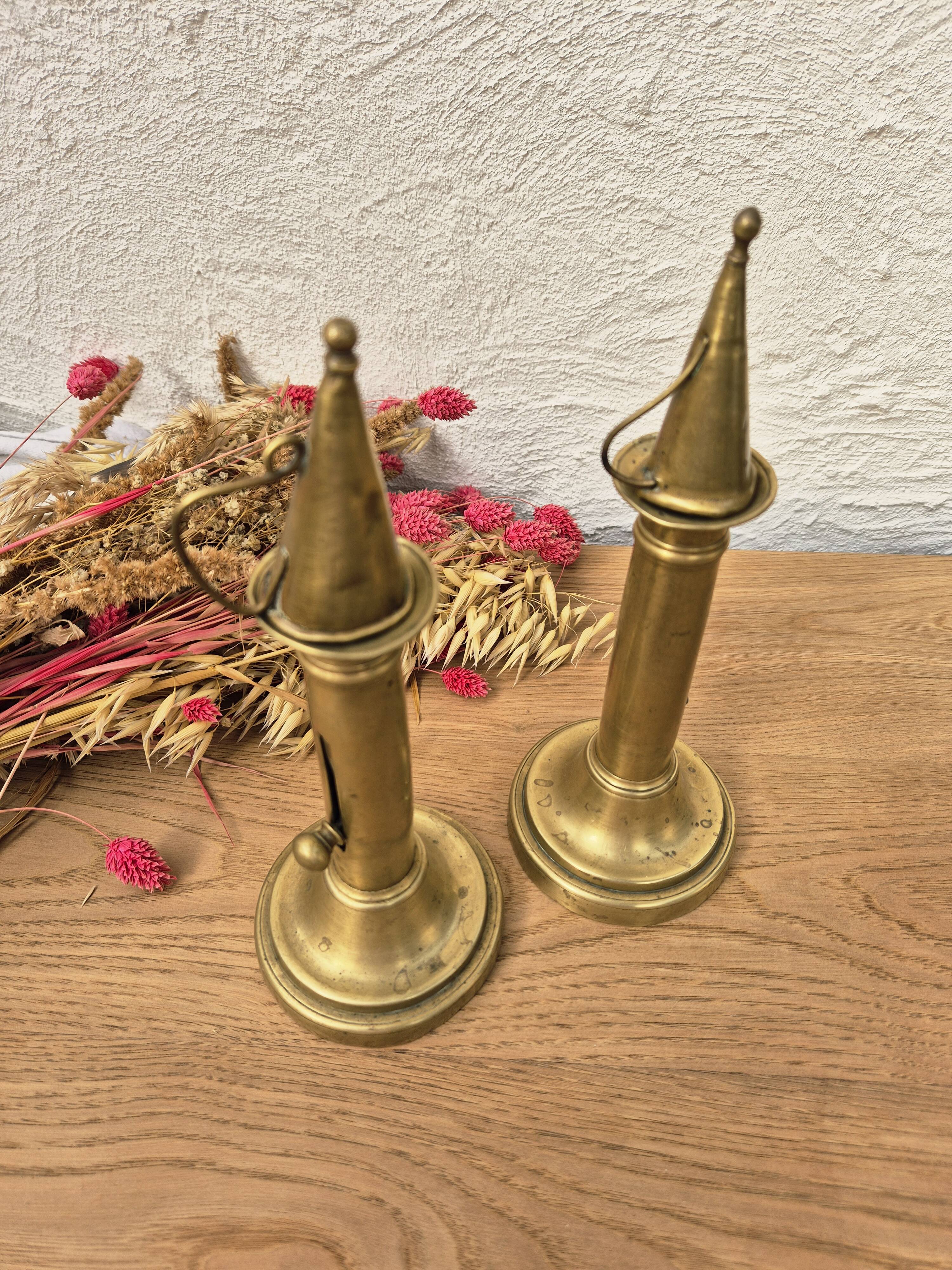 Bougeoirs vintage laiton