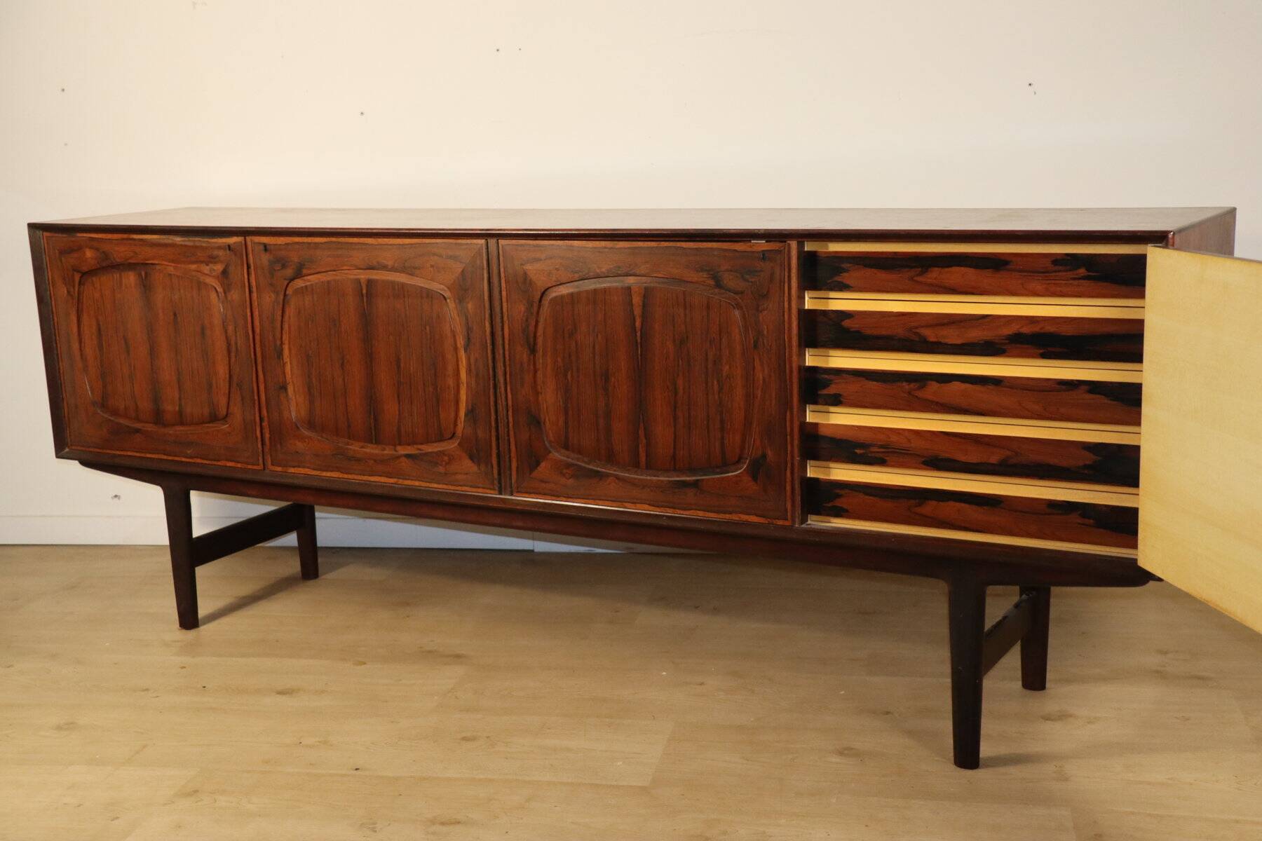 Scandinavian enfilade in rosewood by Fredrik Kayser, 1960