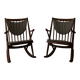 Ensemble de 2 chaises berçantes en teck danois modèle 182 Frank Reenskaug années 1950.