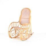 Chaise à bascule en rotin