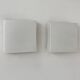 Pair of vintage wall lights, brushed metal and opaline glass, France, 1970