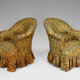 Paire de fauteuils crapauds tissu paisley