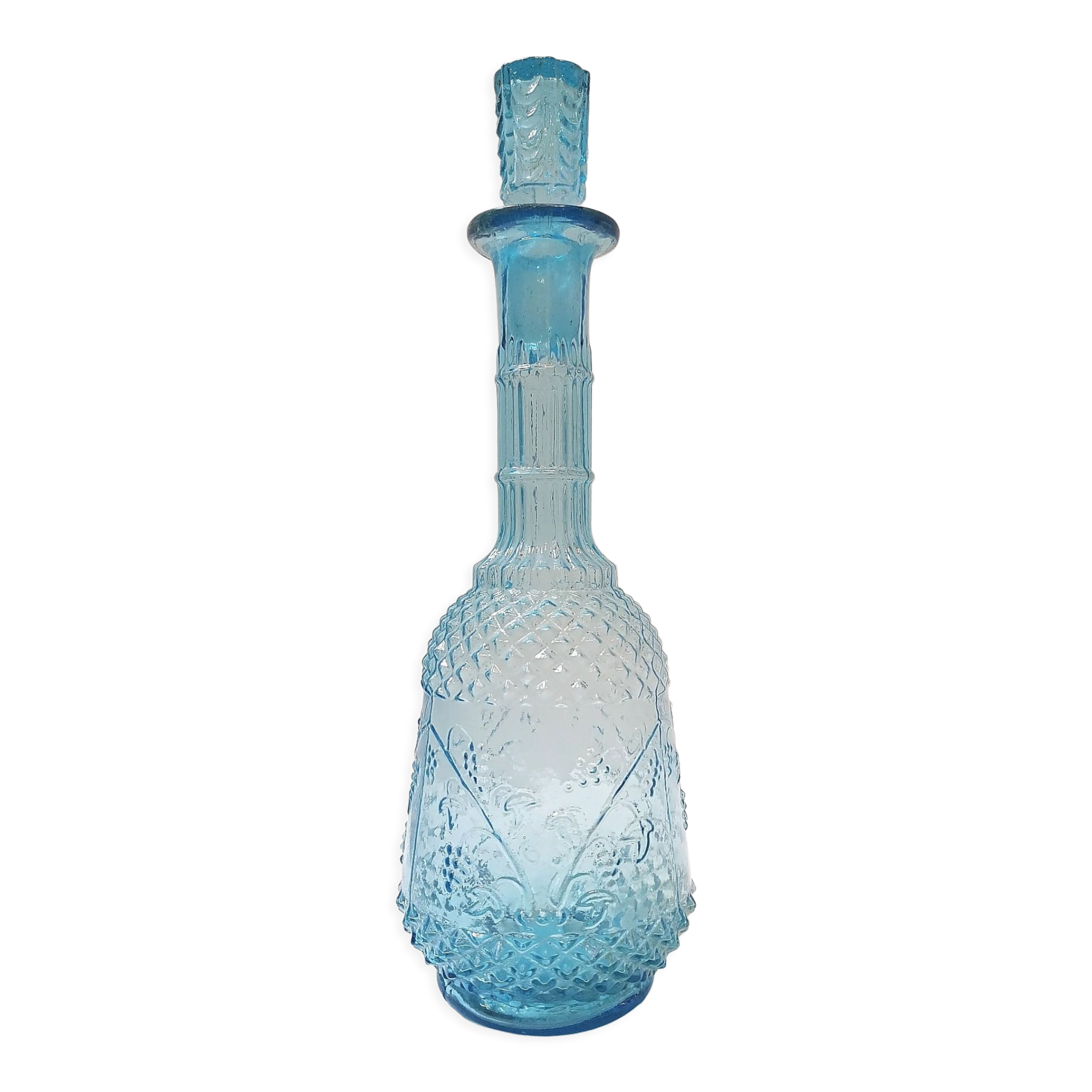 Carafe bleue turquoise vintage