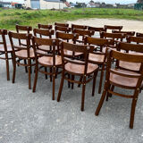 Set of 21 Thonet bistro chairs