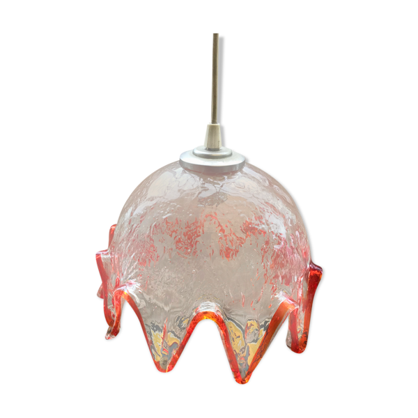 Ancienne suspension en verre soufflé