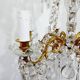6 Light Bronze And Crystal Chandelier