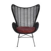 Fauteuil Egg rotin