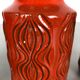 Set of three vintage pottery fat lava 'onion' vases made by Scheurich, Germany