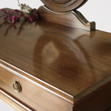 Art Deco style dressing table in mahogany gooseneck mirror