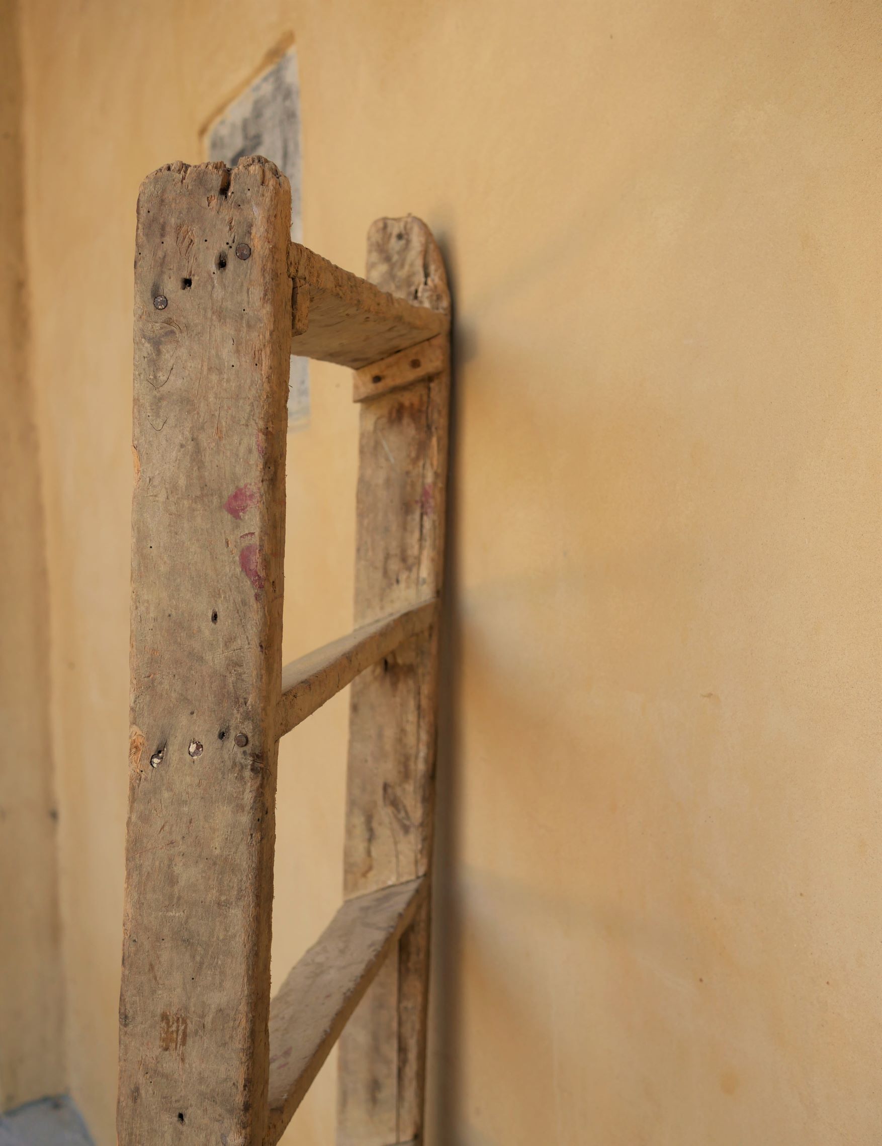 Vintage wooden farm ladder