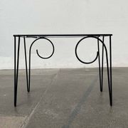 1960s Danish style glass side table String, mid-century.