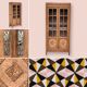 Parisian wardrobe glazed art deco 1930 raw wood