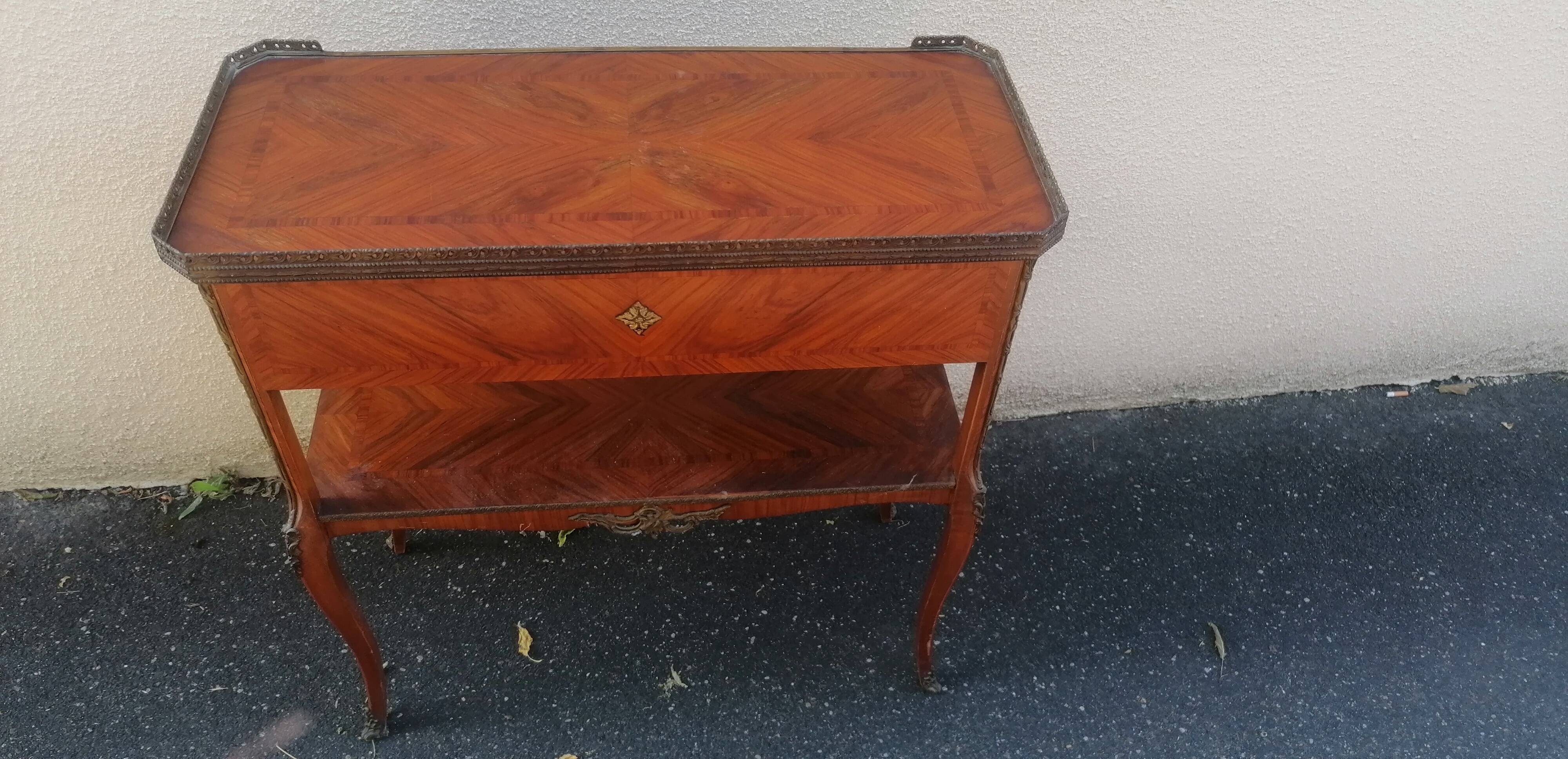 pretty Empire style marquetry console