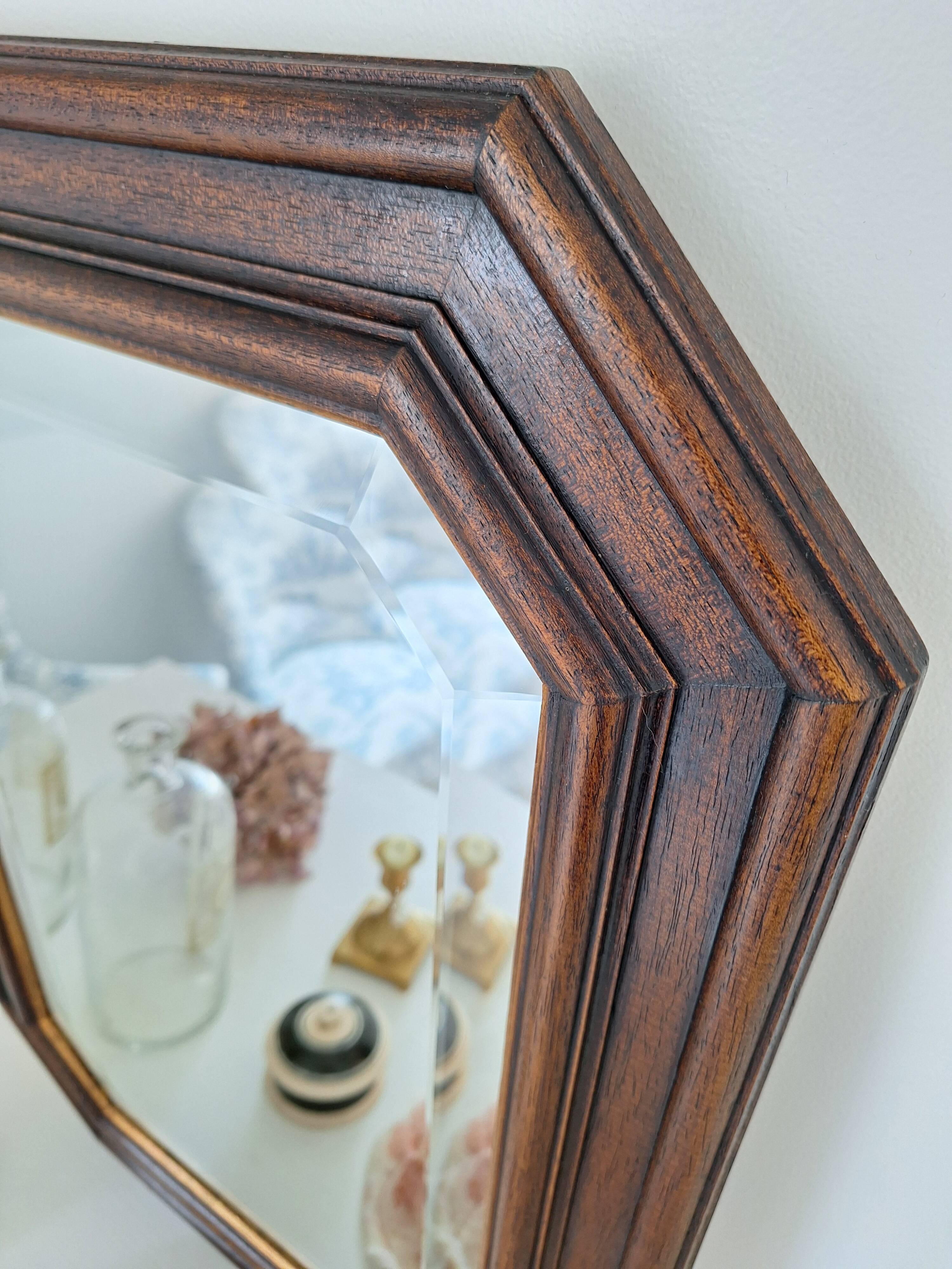 Vintage octagon mirror