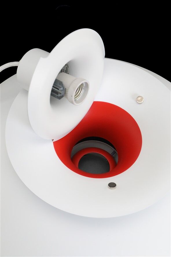 Louis Poulsen / Poul Henningsen “PH 5” pendant lamp with glass diffuser / Mid-century Danish modern design / PH5