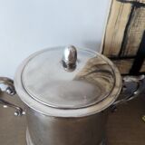 Silver metal ice bucket