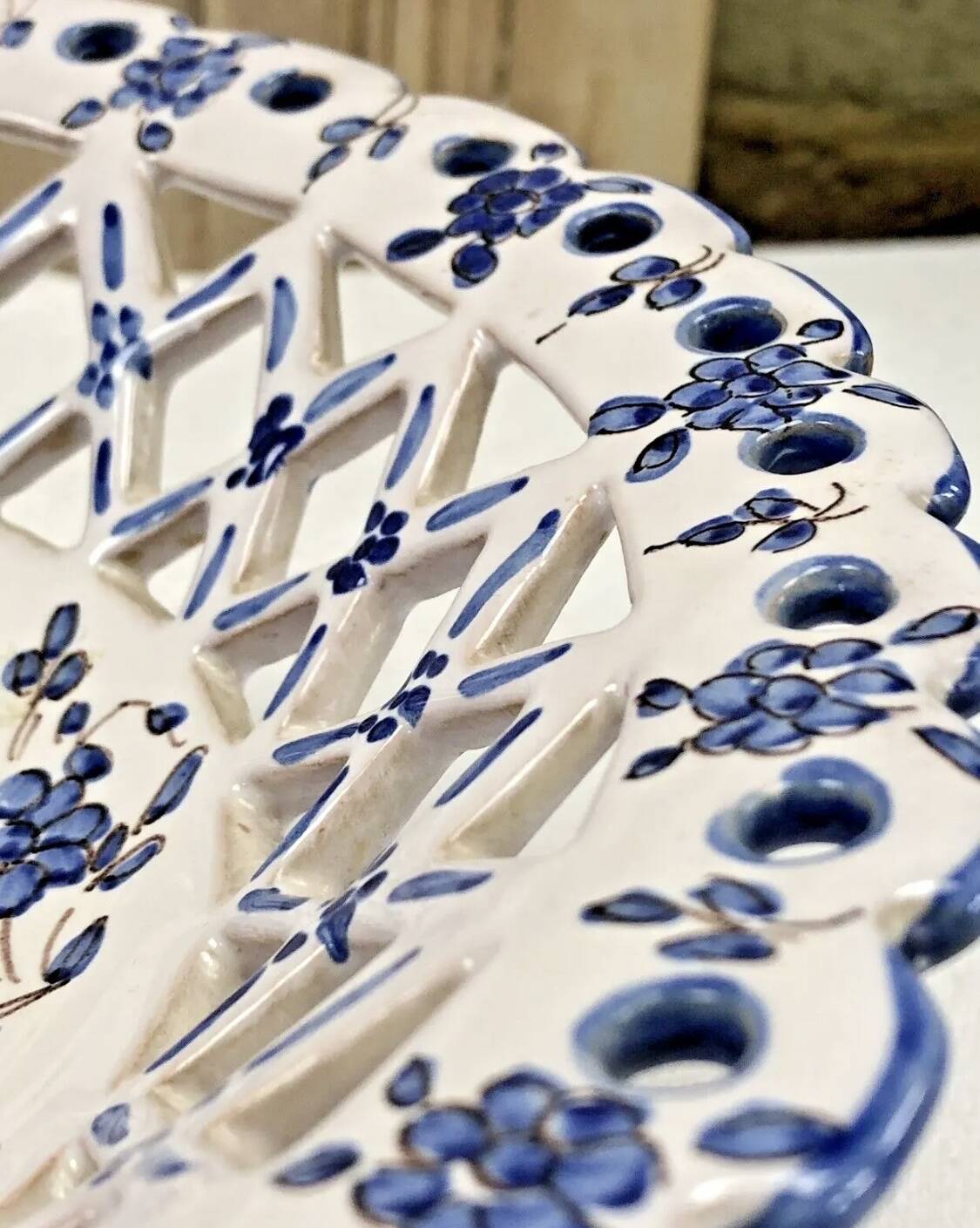 Old openwork fruit bowl Martres Tolosane