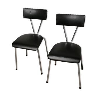 Lot of 2 Semilicuir Chairs year 70