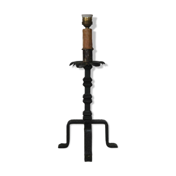 Old neoclassical brutalist candlestick lamp base