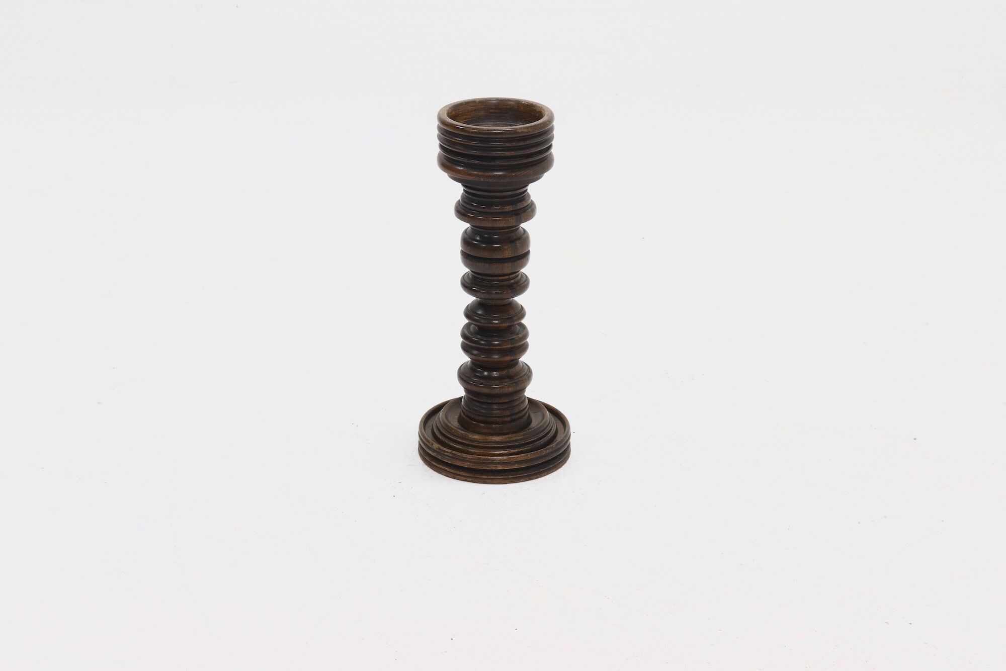 Solid Oak Wooden Skrew Pedestal 1960s