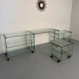Italian design glass console storage unit by Gallotti & Radice An70