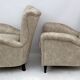 Attributed Gio Ponti Mid-Century Modern Italian Velvet Armchairs for ISA