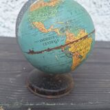 Old small metal globe "taride maps"