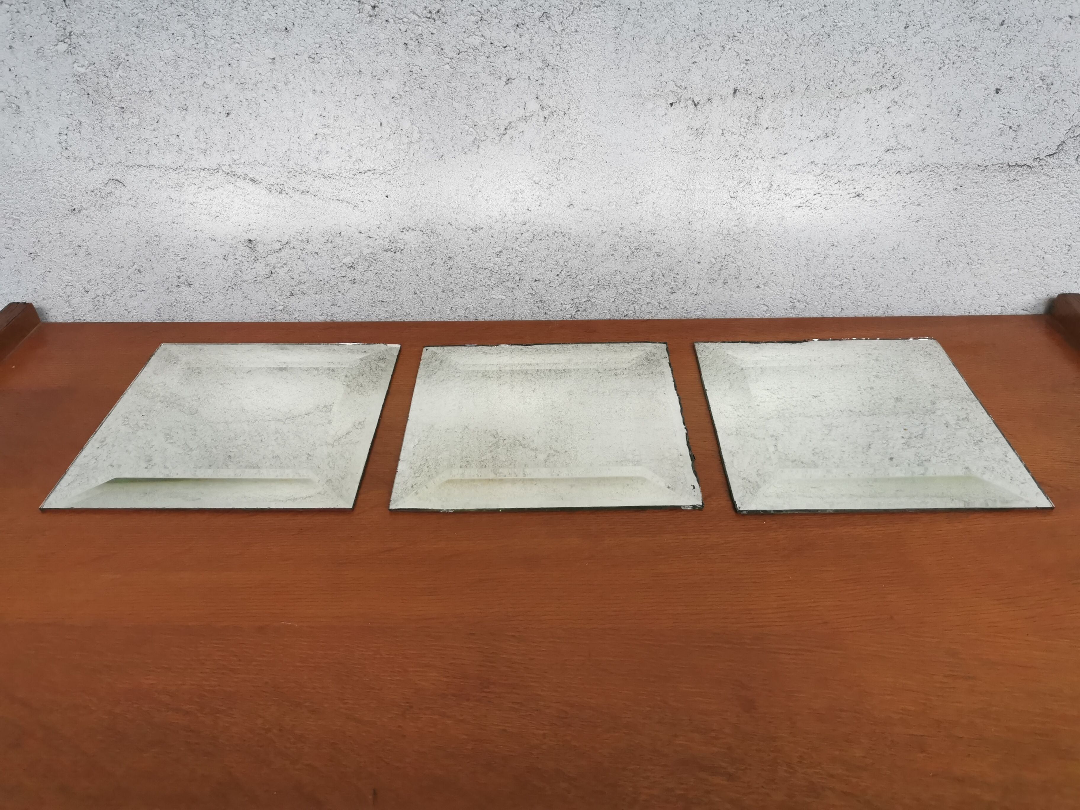 Trio de miroirs biseautés à poser