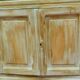 Pair of store windows in patinated fir