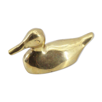 Statue canard laiton ancien