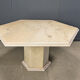 Octagonal Italian marble dining table 1970s