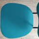 Vintage chair in turquoise green vinyl with black metal legs