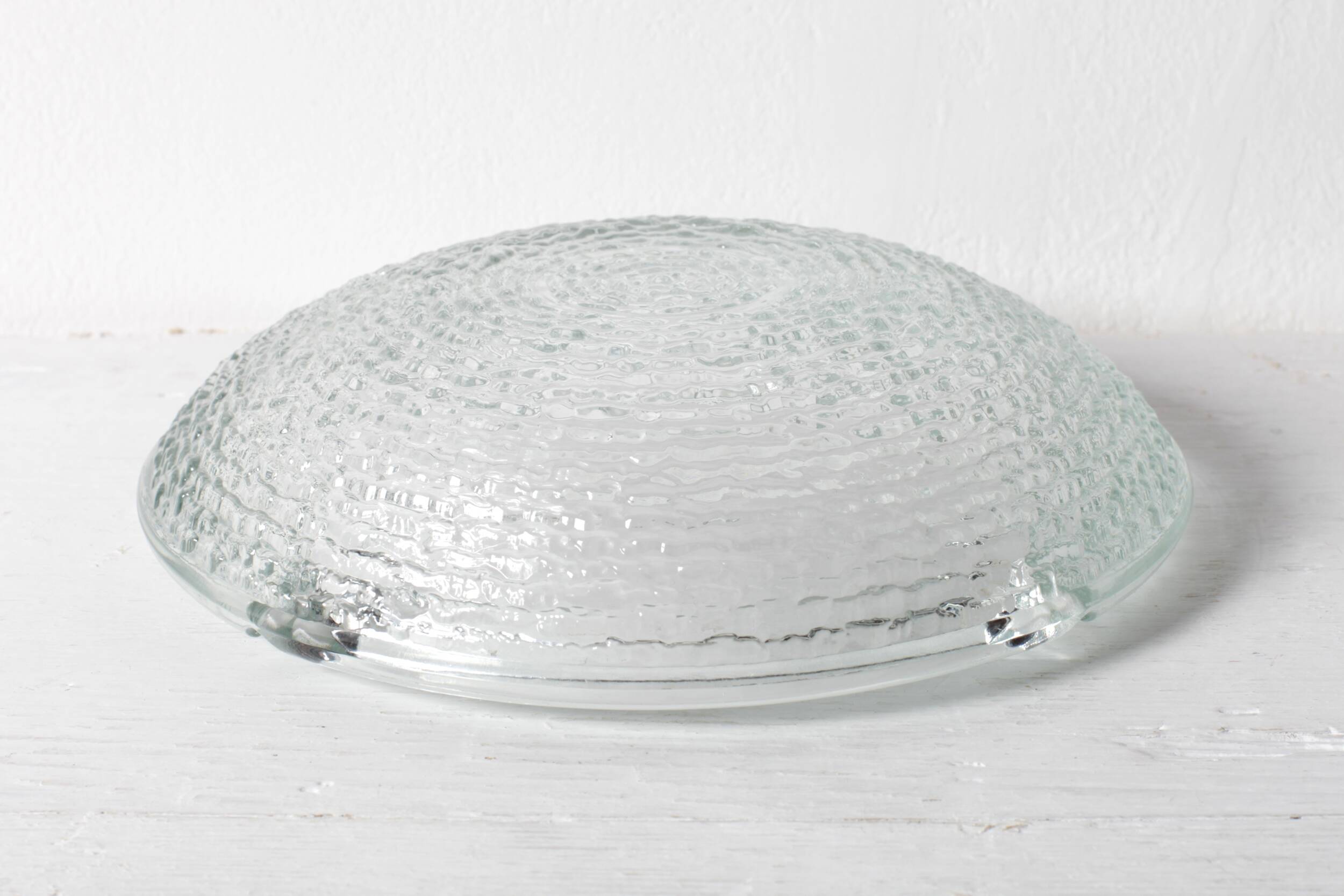 Vintage Clear Glass Henninger Meister Spezial Bier Round Ashtray / Germany