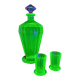 Val Saint Lambert “Montmartre” shaker / karaf met 2 glazen in uraniumglas c