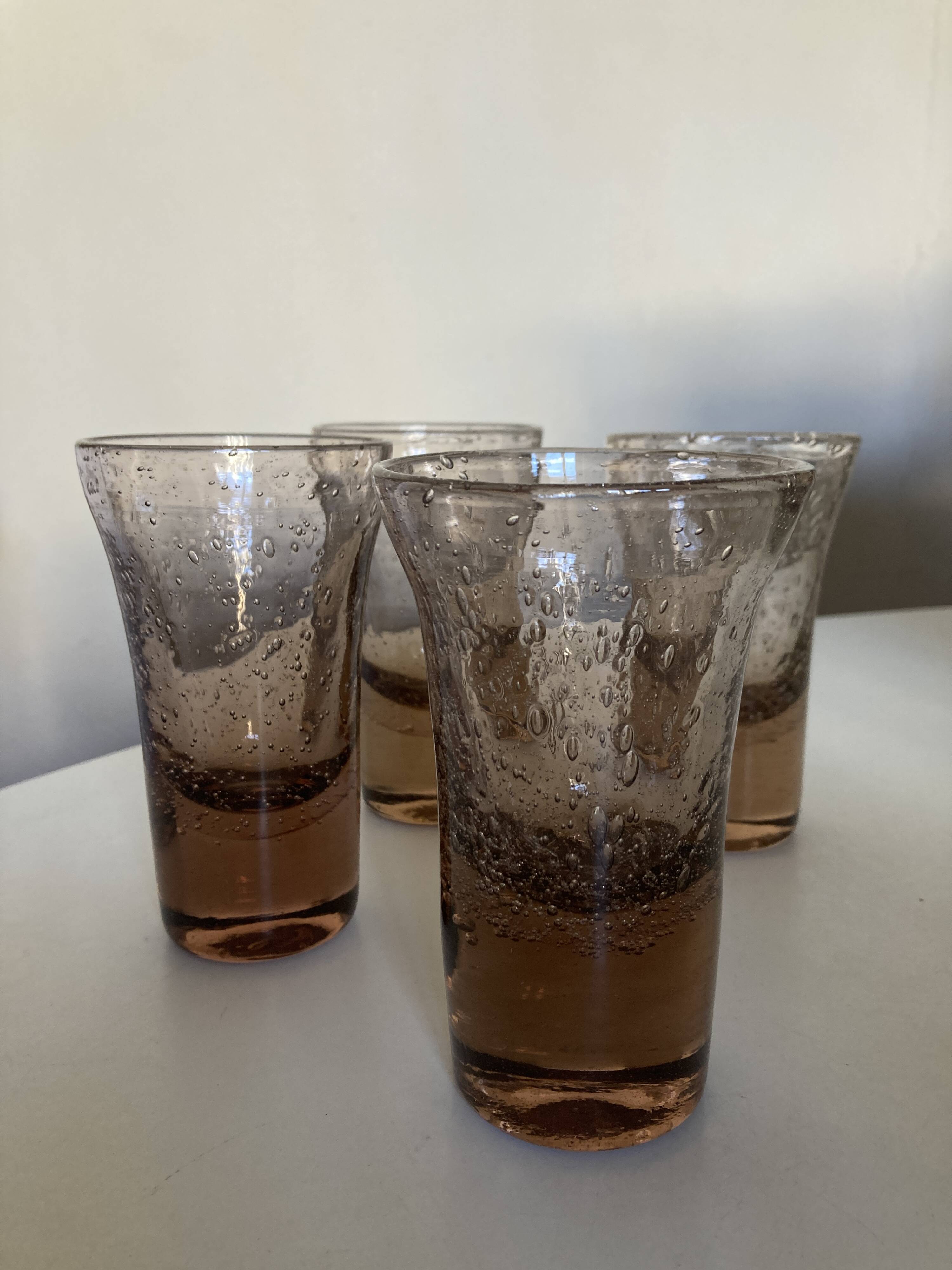 Set of 4 tumbler glasses from Biot 1960