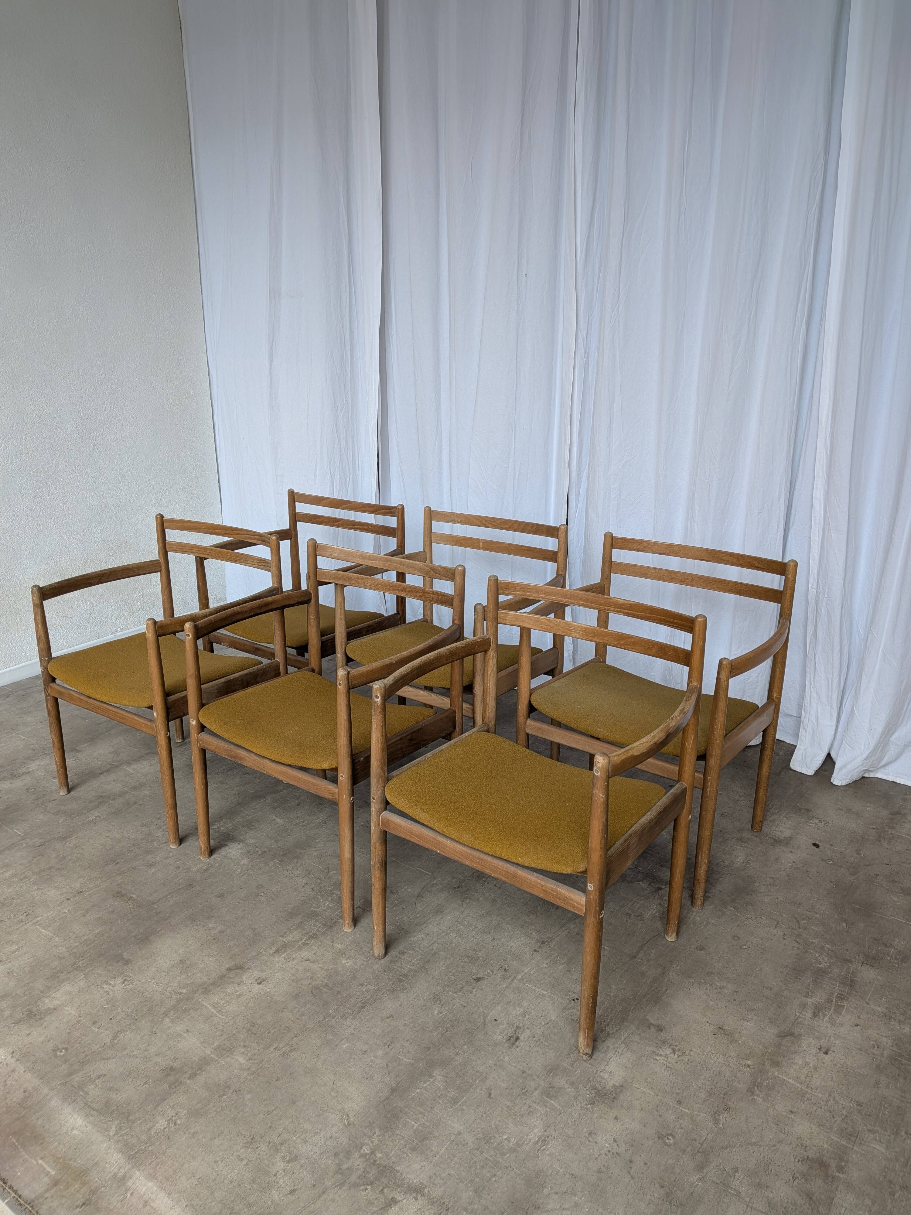Set of 6 Mid Century STOL Kamnik Armchairs / Yugoslav Vintage Dining Chair
