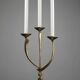 Solid Brass Three-Arm Candelabra — Modernist, 1960s